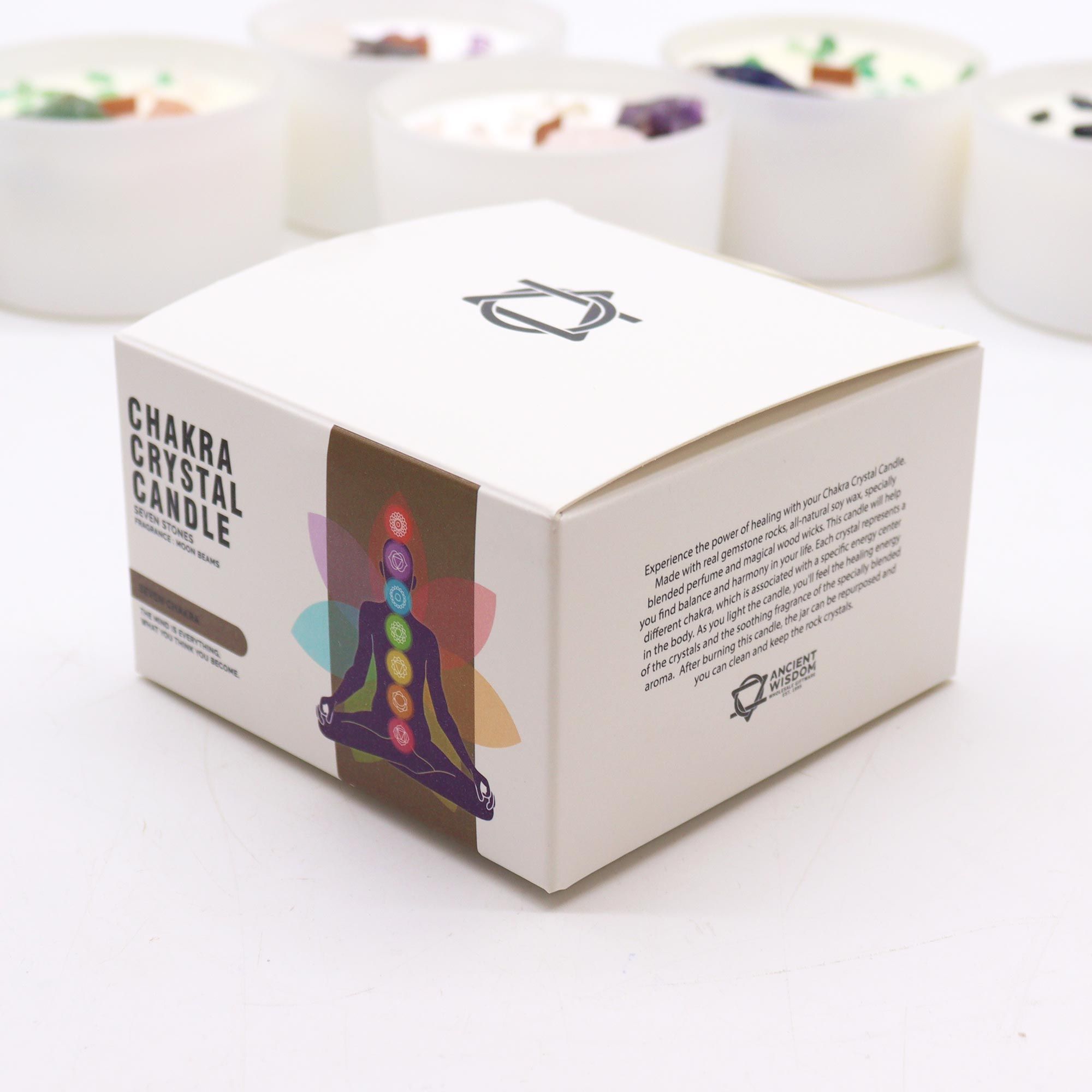 Large Chakra Crystal Candles - Seven Charkra - Image 2