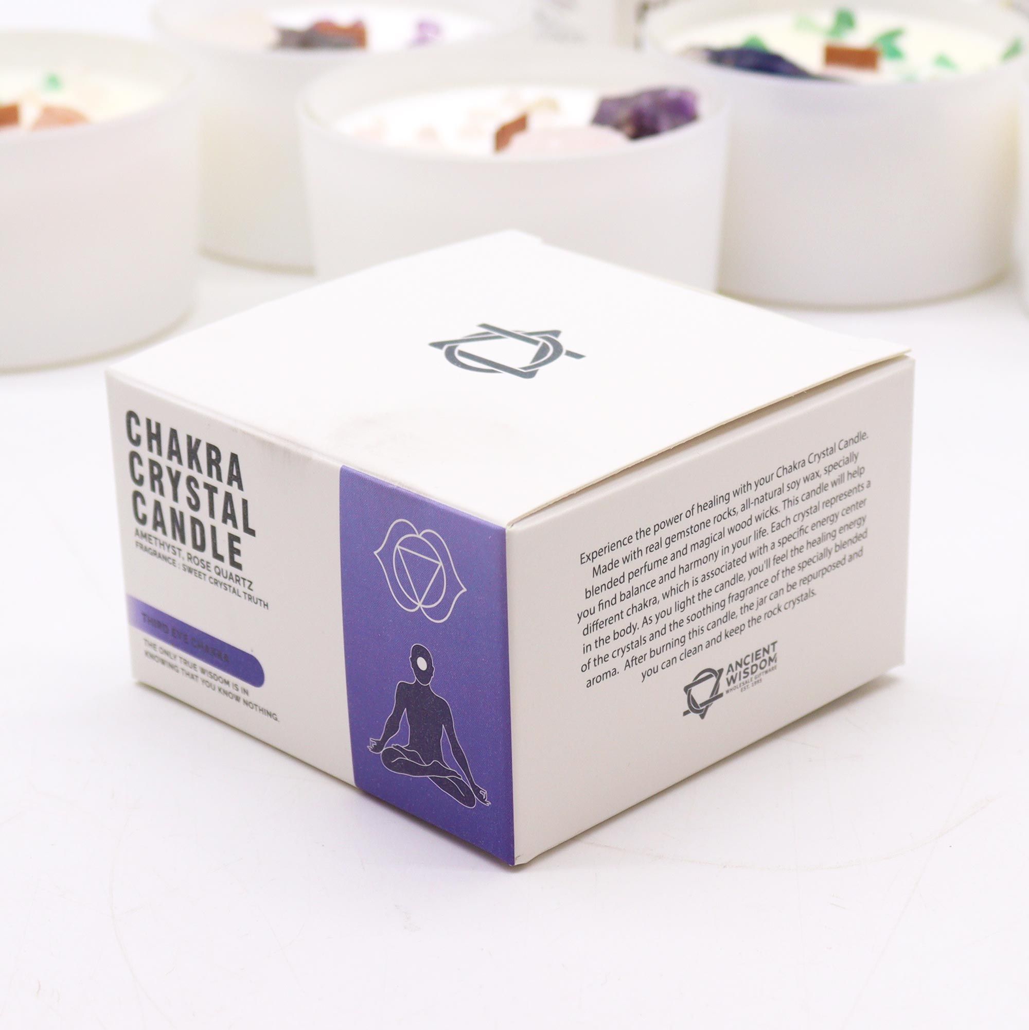 Chakra Crystal Candles - Third Eye Chakra - Image 3