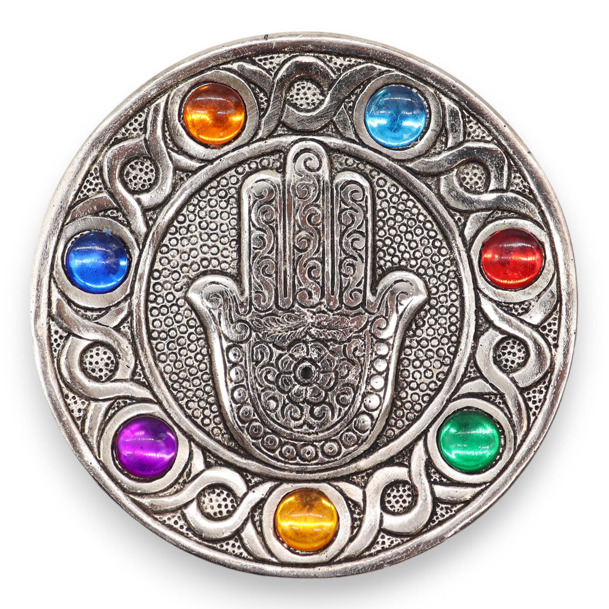 Seven Chakra Hamsa Incense Holder 11.5cm - Image 4
