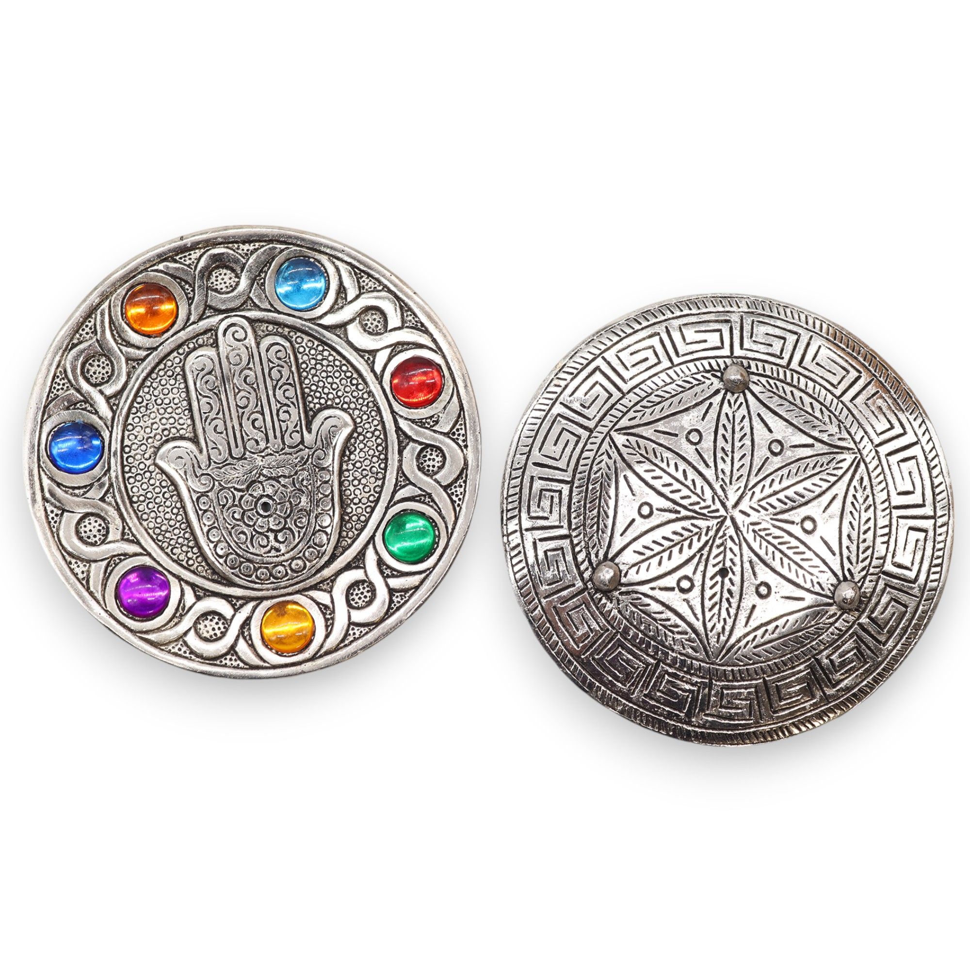Seven Chakra Hamsa Incense Holder 11.5cm - Image 2